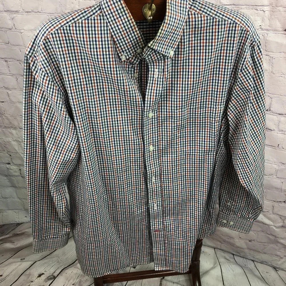 daniel cremieux signature collection men's button front shirt sz large